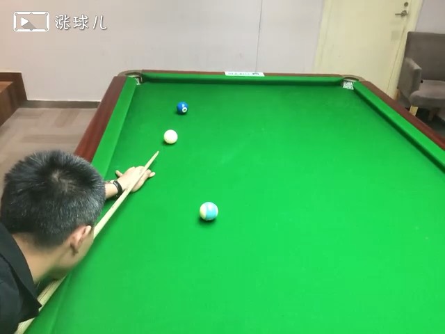 #进阶练习业余三级#题14：反角推杆两库走位