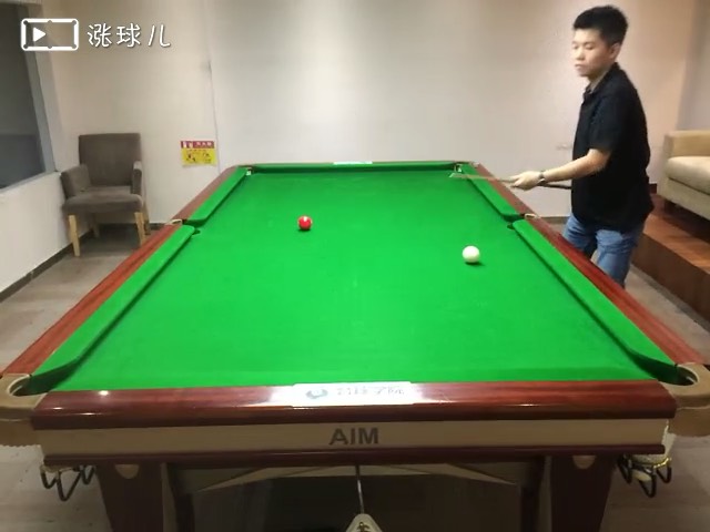 #进阶练习业余三级#题19：正角30度中杆顺塞走位中袋球