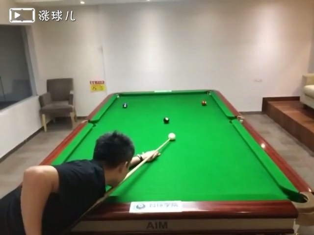 #进阶练习业余三级#题28：方形5颗球清台，要求最后打黑八