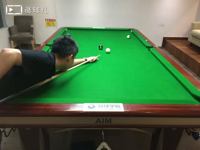#业余三级考试#题3：四边库走位清台，要求按顺时针或逆时针击打，最后打黑八