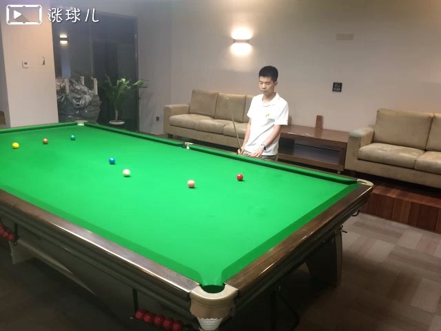 黑球叫红球线路8:低杆右塞两库#斯诺克走位线路#