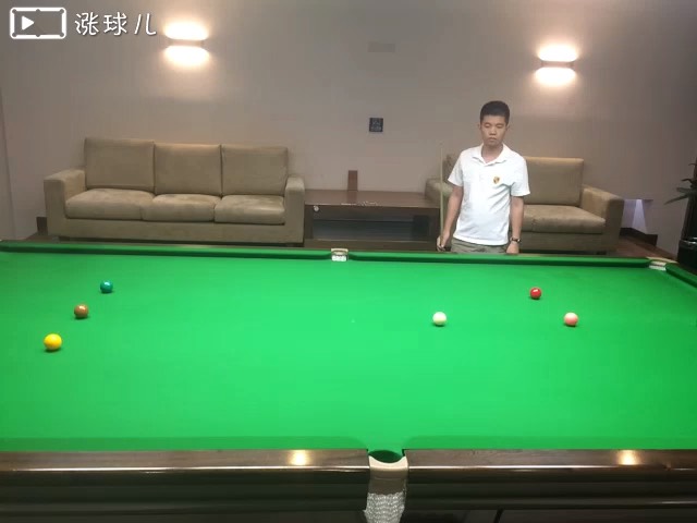 蓝球叫红球线路2:中杆右塞子库走位#斯诺克走位线路#