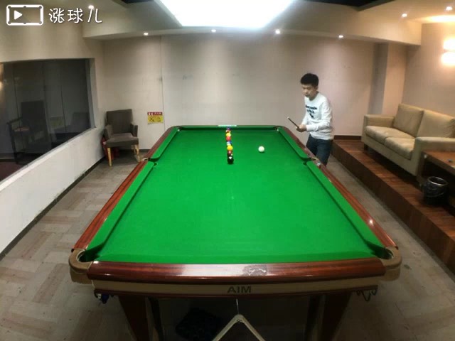 台球四级考试题2:15颗球蛇彩按顺序一杆清台#台球分级考试#