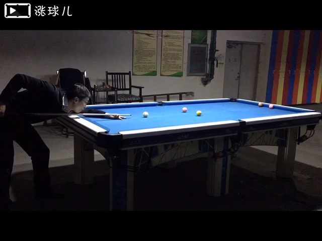 2月26日《一级课程》推白球（侧拍）@王桁教练 @新锐台球学院