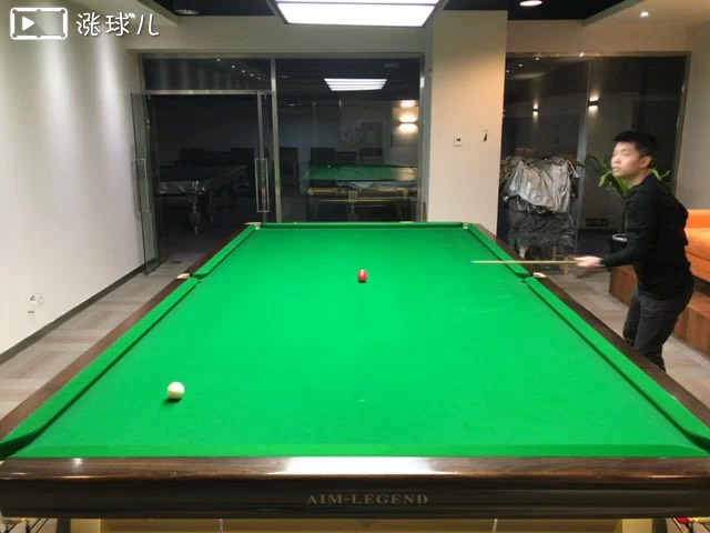 #斯诺克一级练习#题3:中袋直球左右两边角度