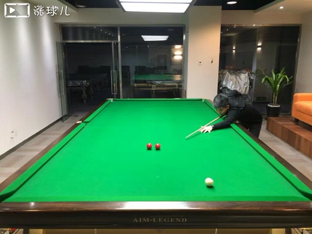 #斯诺克一级练习#题5:半台底袋直球左右两边角度