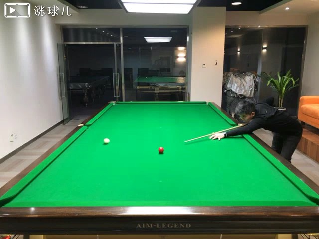 #斯诺克一级练习#题6:半台底袋直球左右两边角度