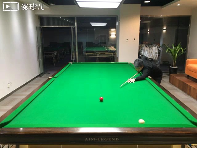 #斯诺克一级练习#题8:半台底袋30度正角
