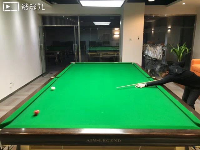 #斯诺克一级练习#题12:半台底袋45度反角