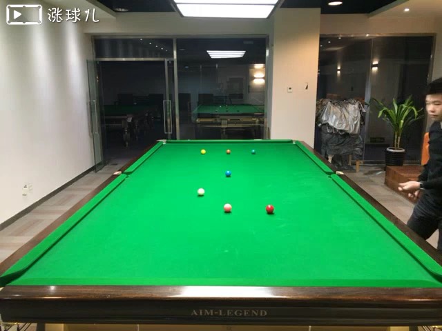 #斯诺克二级练习#题22:黑球高杆一库走位4