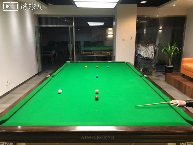 #斯诺克二级练习#题24:黑球高杆一库走位6