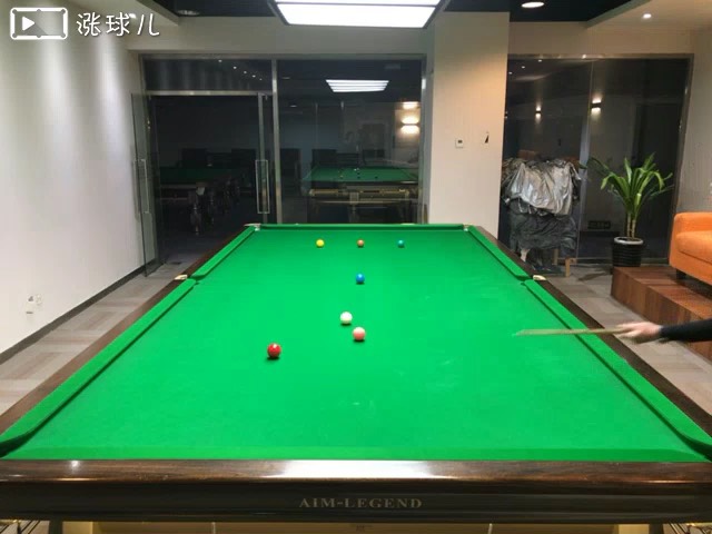 #斯诺克二级练习#题30:黑球高杆两库走位4