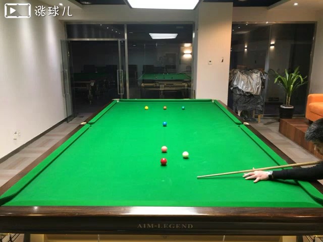 #斯诺克二级练习#题33:黑球中低杆走位