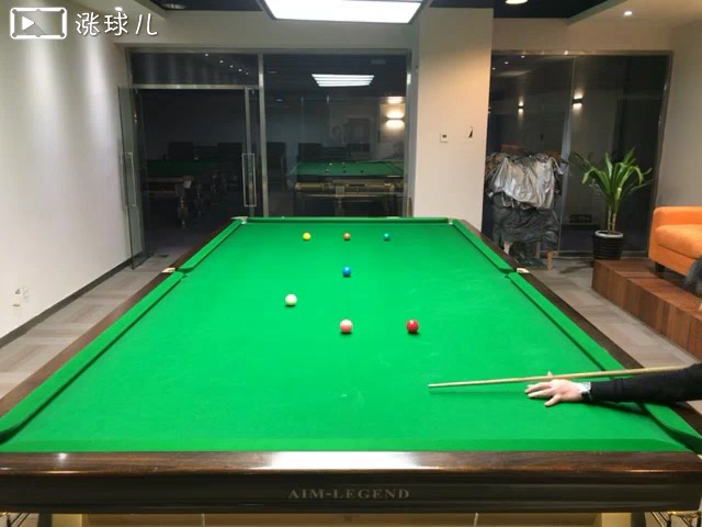 #斯诺克二级练习#题35:黑球中低杆走位2
