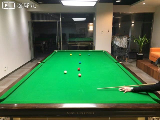 #斯诺克二级练习#题37:黑球中杆走位3
