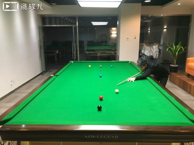 #斯诺克二级练习#题39:粉球中低杆走位1