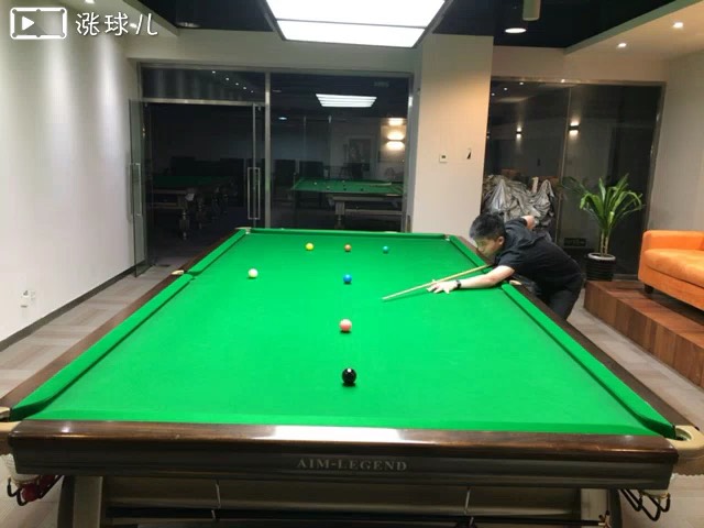 #斯诺克三级练习#题2:红叫蓝中低杆右塞一库走位