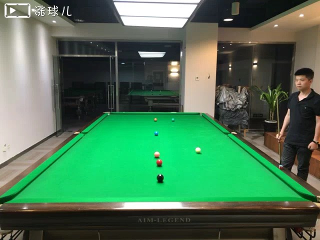 #斯诺克三级练习#题8:黄叫红中低杆左塞一库走位