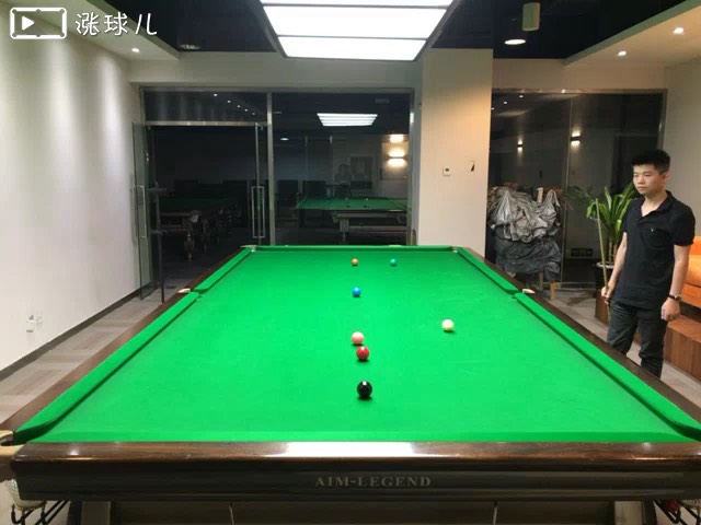 #斯诺克三级练习#题10:黄叫红中杆左塞两库走位