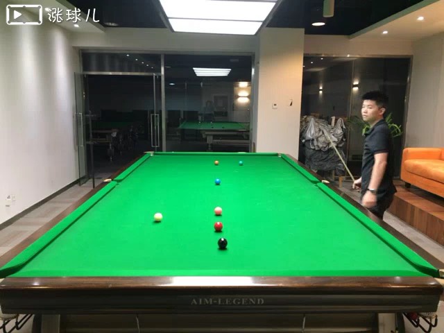#斯诺克三级练习#题11:黄叫红低杆走位