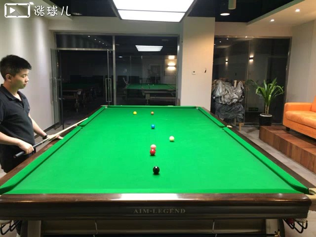 #斯诺克三级练习#题12:绿叫红高杆两库走位