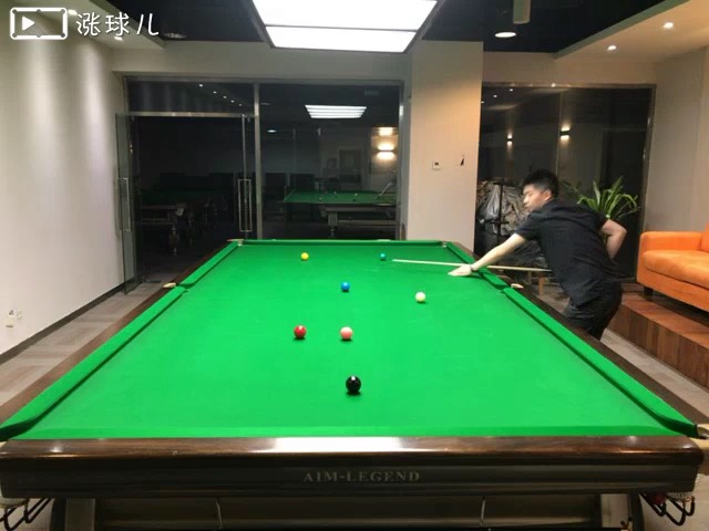 #斯诺克三级练习#题14:棕叫红中低杆走位