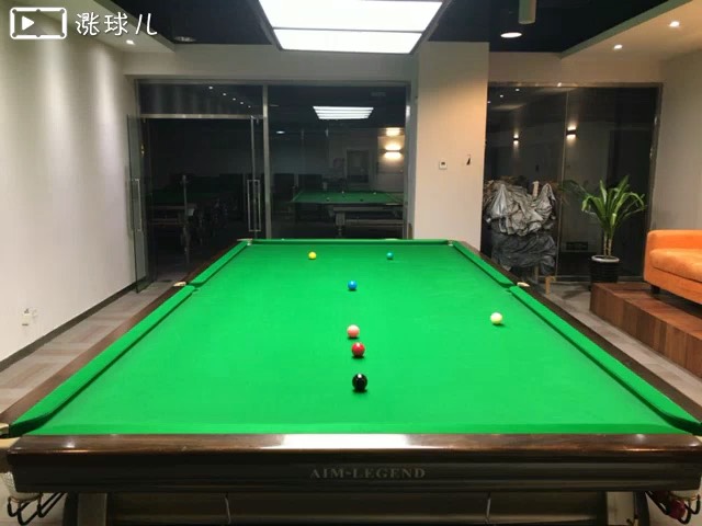 #斯诺克三级练习#题17:棕叫红中低杆左塞三库走位