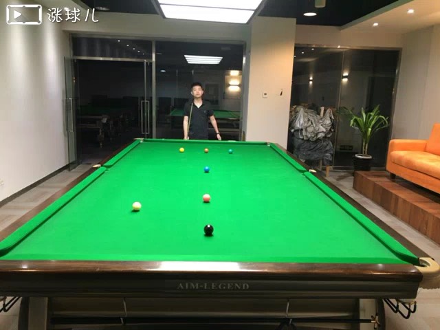 #斯诺克三级练习#题21:红球远台进攻3，低杆右塞走位