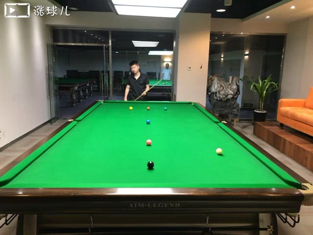 #斯诺克三级练习#题23:红球远台进攻5，中杆斯登走位