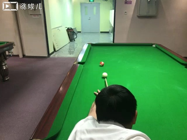 #三级训练#小低杆的练习方法，白球横向移动距离越少说明杆法效果越好