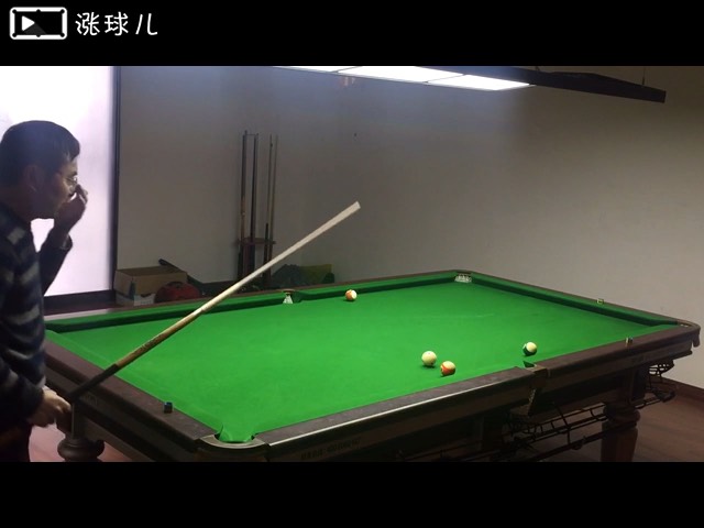 准度练习，8颗球如视频中摆放，与库边一颗球距离，要求不能剋球不能翻袋，母球置球点起手！